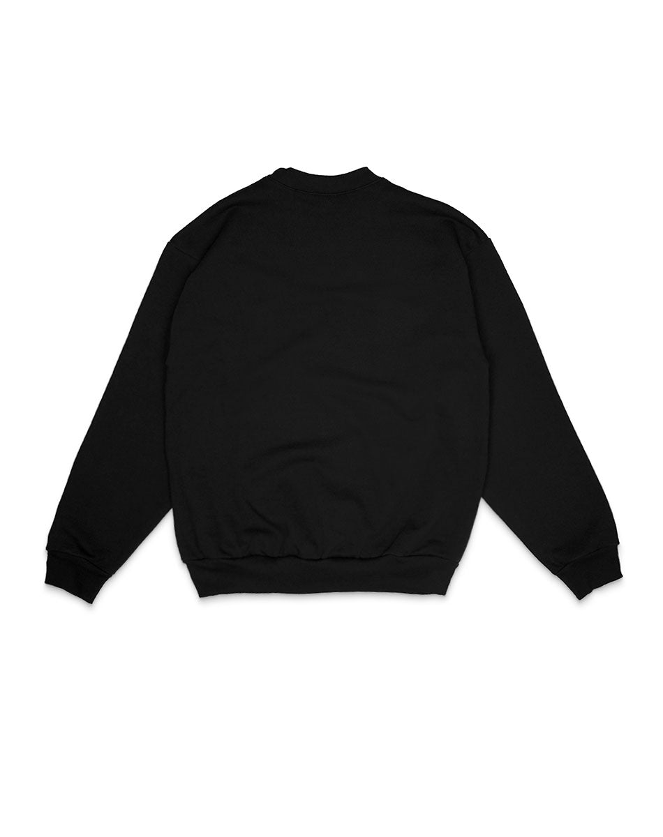 floating world crewneck (off-black)