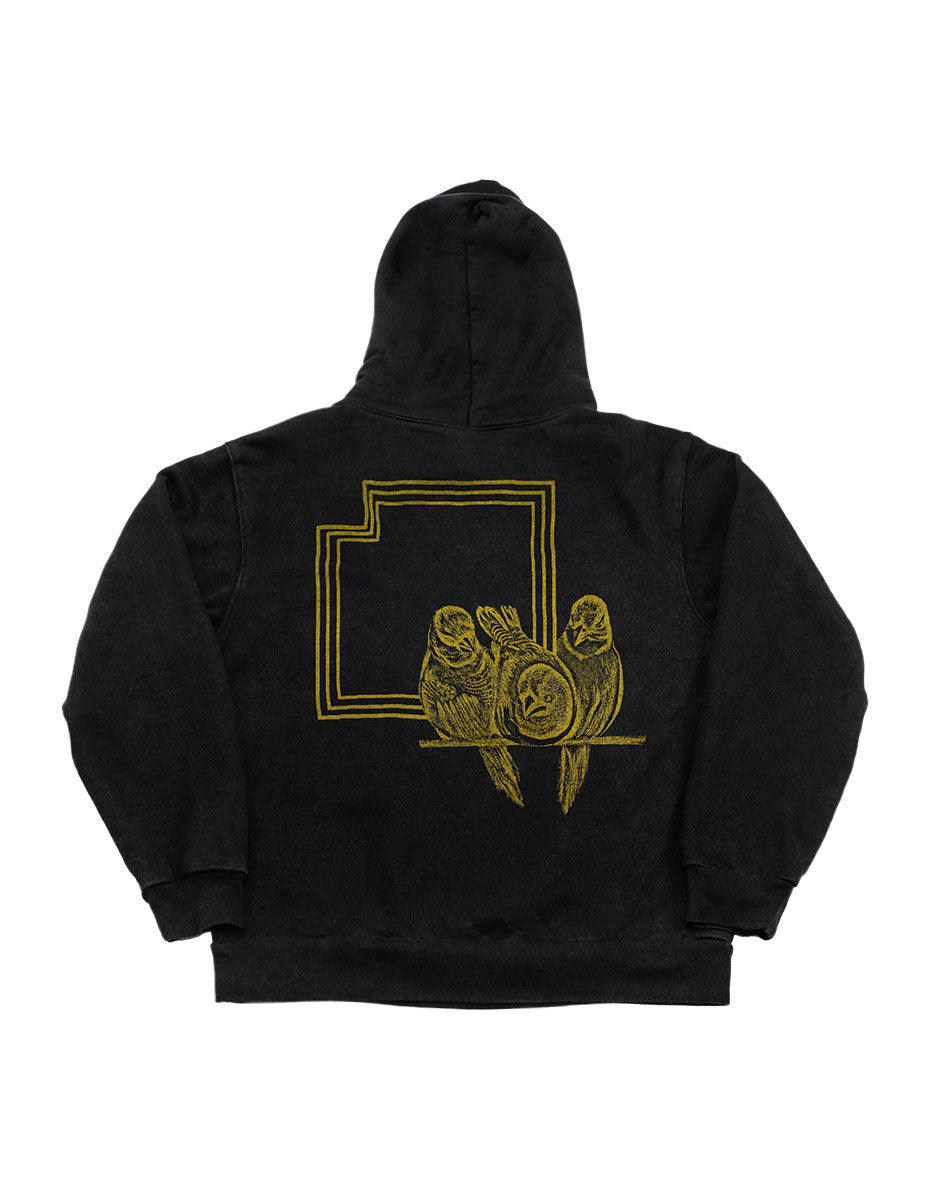 floating world hoodie (off-black)